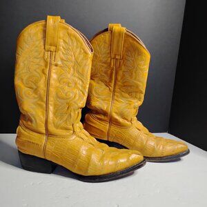 Unisex JE-VER Crocodile Alligator Cowboy Boots Size 6
